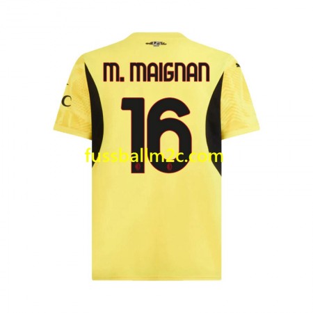 Fußballtrikots AC Mailand Mike Maignan 16 Torwart Auswärts Trikotsatz 2024-2025 Fußballtrikots AC Mailand Mike Maignan 16 Torwart Auswärts Trikotsatz 2024-2025
